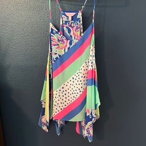 Lilly Pulitzer Alora Top 100% Silk Colorful Size Small Tank Spring Summer